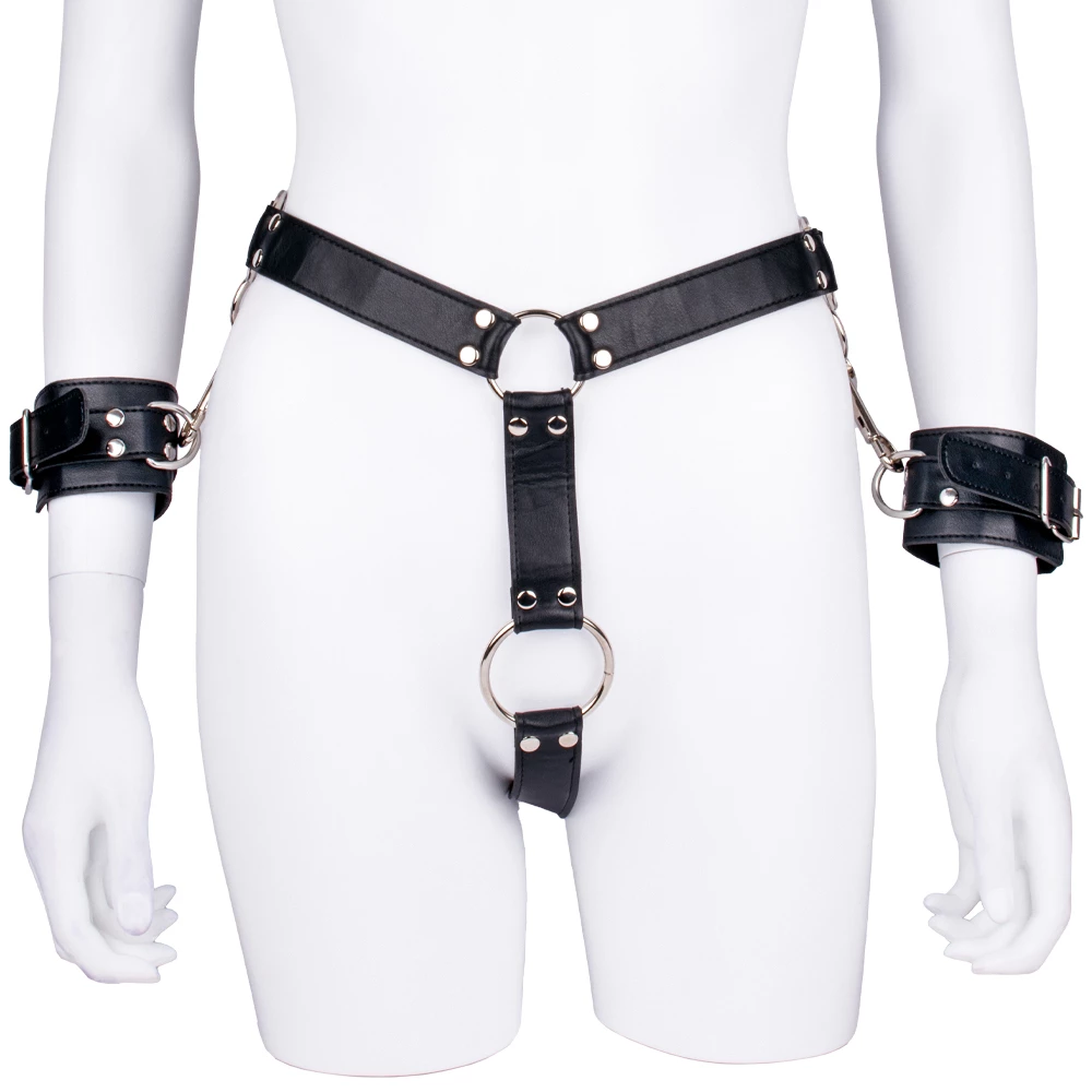Hands Off! Cock Ring Chastity Belt & Handcuffs