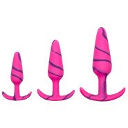 Mon Amour Pink Marble Silicone Butt Plug - 4, 4.8, or 5.8 Inch