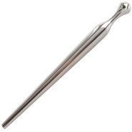Torment Stainless Steel Tapering Penis Plug - 10.5cm