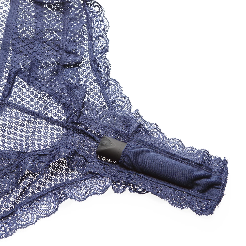 Midnight Mischief 10-Speed Remote Vibrating Plus Size Navy Knickers