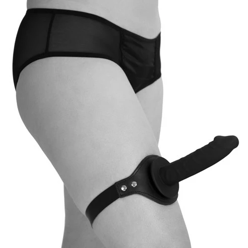 Thigh Strap-On Harness With Silicone Dildo - 6 Inch