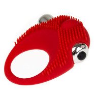 Bondara Ace Red Silicone 10 Function Vibrating Cock Ring