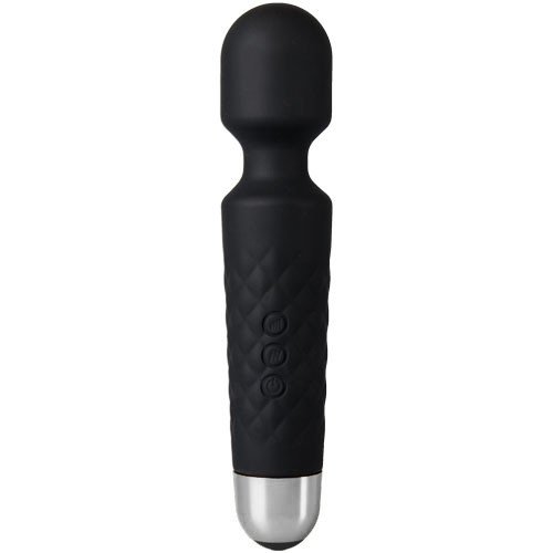 Bondara Black Silicone 20 Function Rechargeable Wand Vibrator