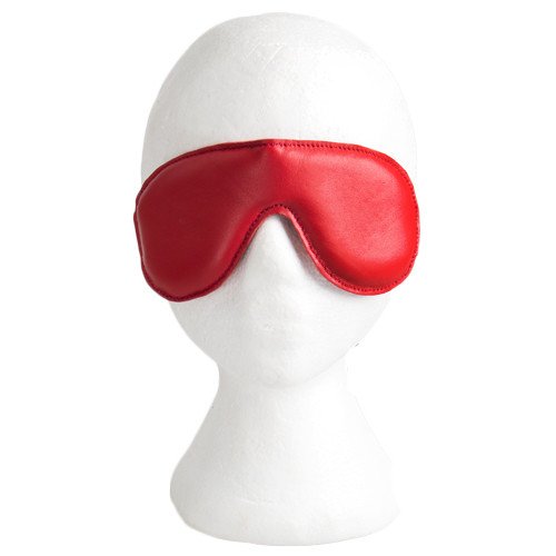 Bondara Luxe Red Soft Leather Padded Blindfold