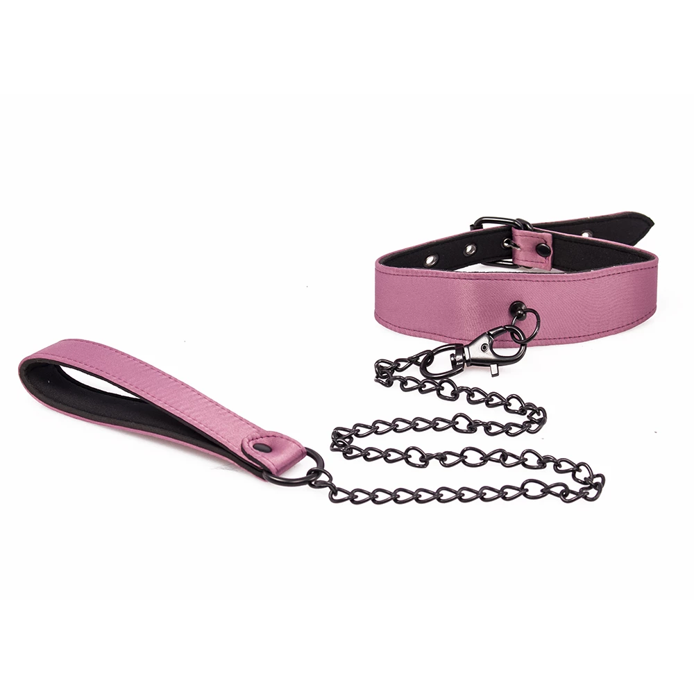 Bind & Blush Pink Satin Collar And Leash