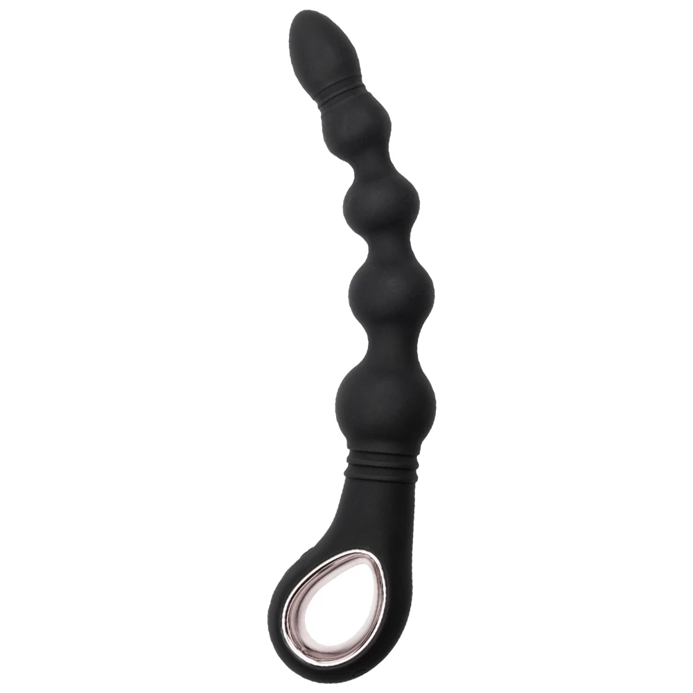 Digit Black Beaded Vibe - 9 Inch