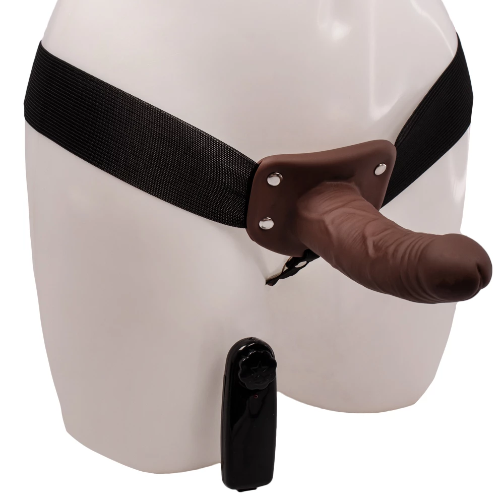 A Good Dickin' Unisex Vibrating Strap-On - 6 Inch
