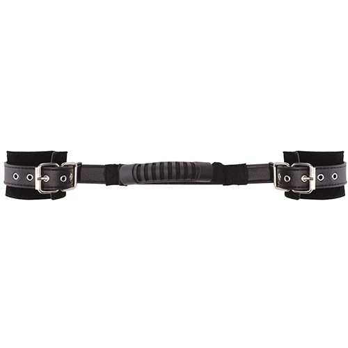 Ouch! Leather Adjustable Wrist Cuffs with Handle