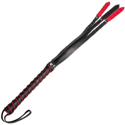 Torment Leather Triple Tail Vampire Flogger - 30 Inch