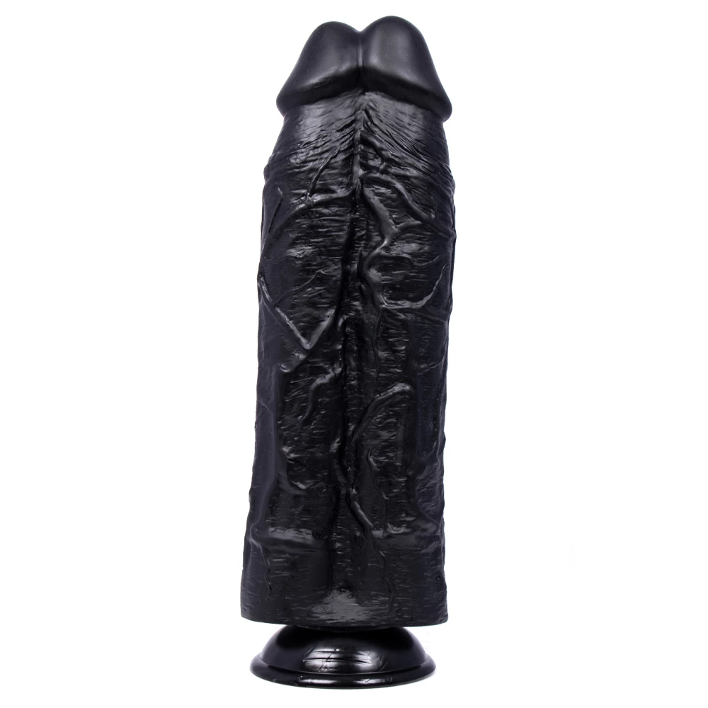 The Stunt Double Monster Black Dildo - 12 Inch