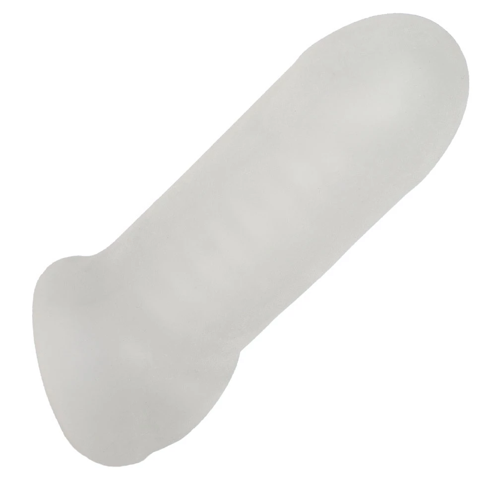 Girth-Booster Clear Cock Extension Sleeve With Ball Strap