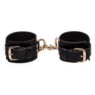 Bondara Luxe Gilded Cage Faux Leather Ankle Cuffs