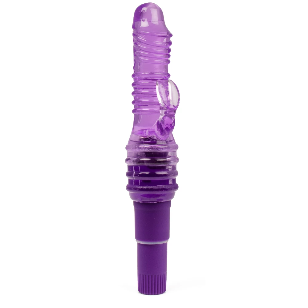 Pocket Rocket Purple Ribbed Mini Rabbit Vibrator