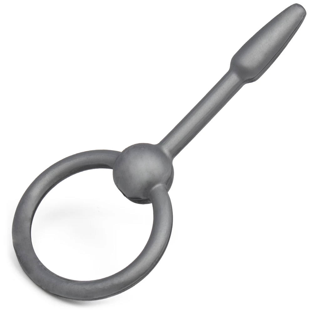 Beginners Comfy Silicone Penis Plug with Through-Hole - 7.5cm
