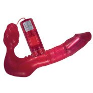 ToyJoy Red Hot Remote Vibrating Strapless Strap-On - 10 Inch