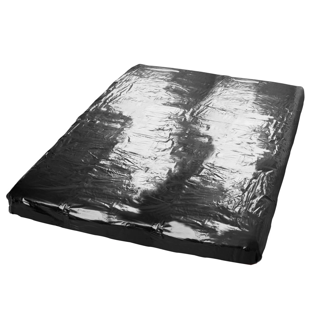 Black PVC Flat Bed Sheet - King Bed Size