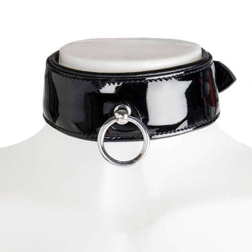 Bondara Luxe Patent Leather O-Ring Collar