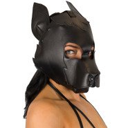 Bondara Faux Leather Pup Play Bondage Hood