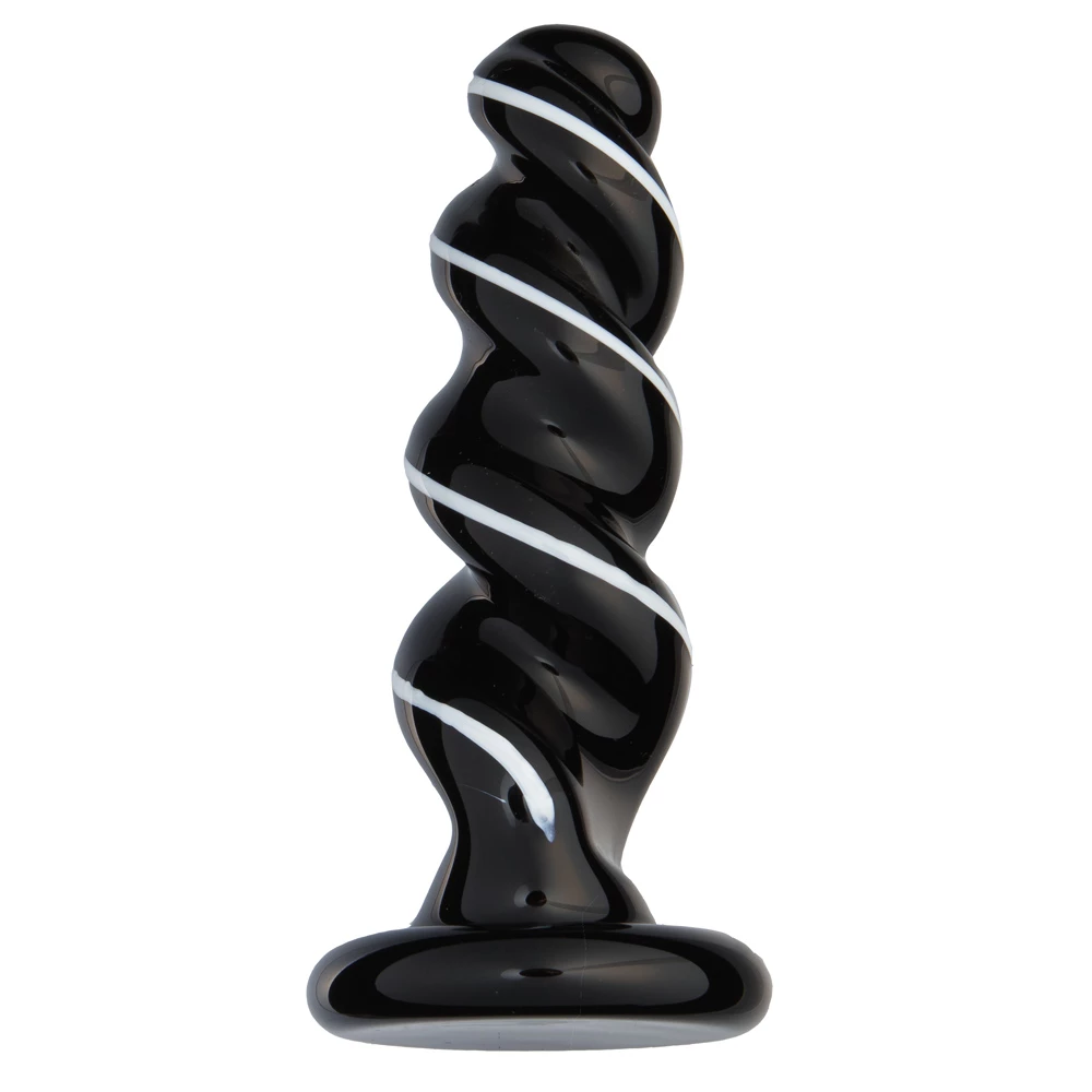 Eclipse Helix Twisted Glass Butt Plug – 4.5 Inch