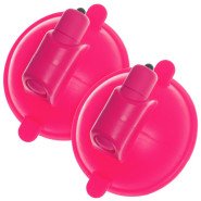 Fizzing Pink Vibrating Silicone Nipple Cups