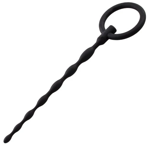 Void Ripper Black Silicone Urethral Sounding Penis Plug - 13.5cm