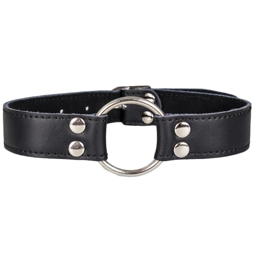 Mouth Anchor Faux Leather O-Ring Collar