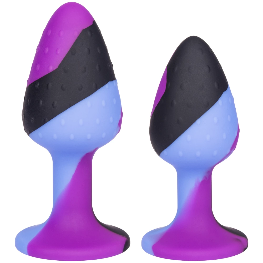 Bottoms Up Marble Silicone Butt Plug - 3.5 or 4 Inch