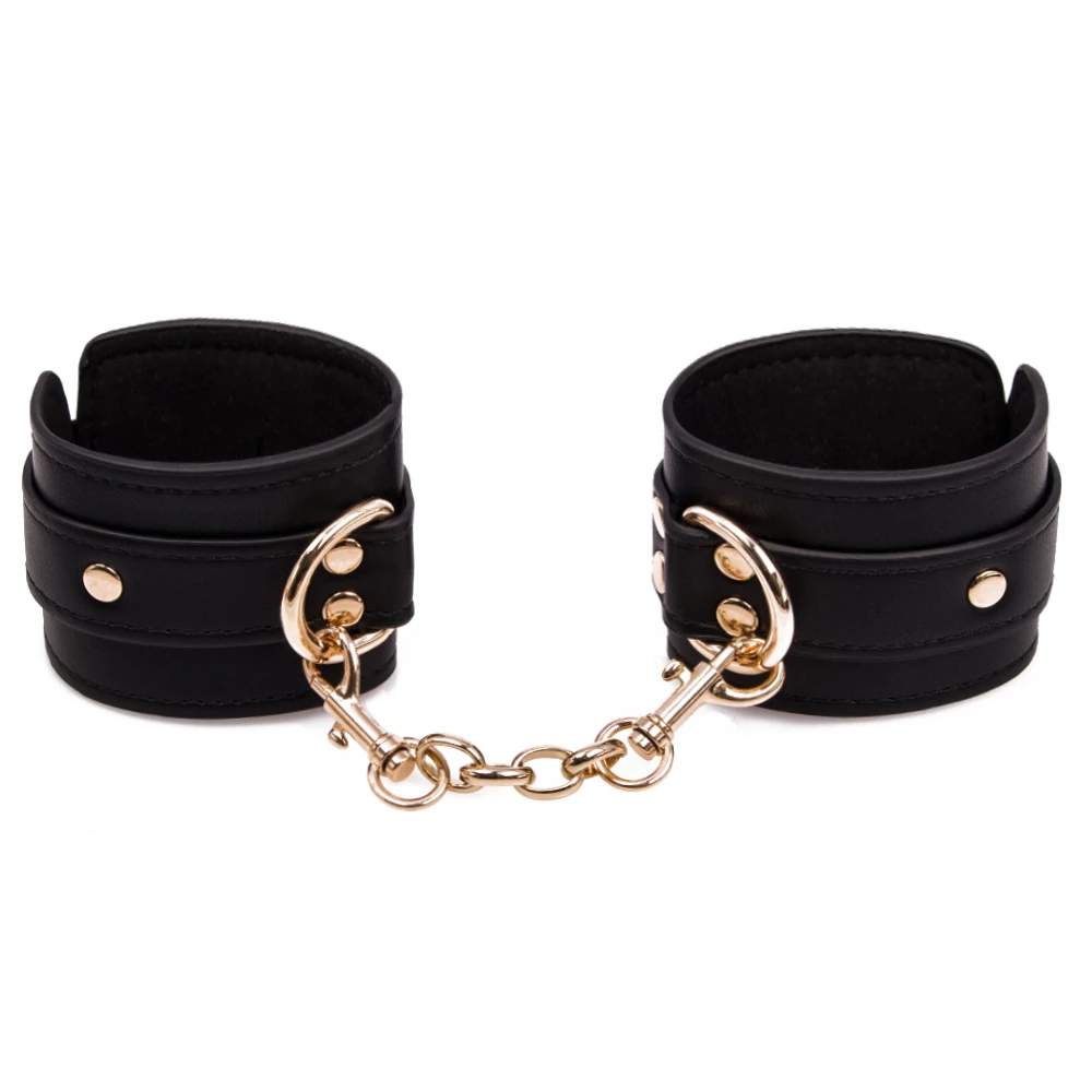 Luxe Gilded Cage Faux Leather Handcuffs