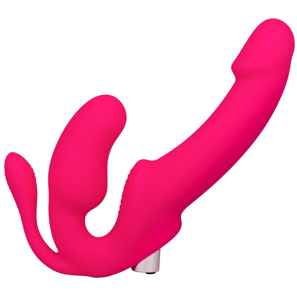 Bondara Tri-OH! Pink 10 Function Strapless Strap-On - 9 Inch
