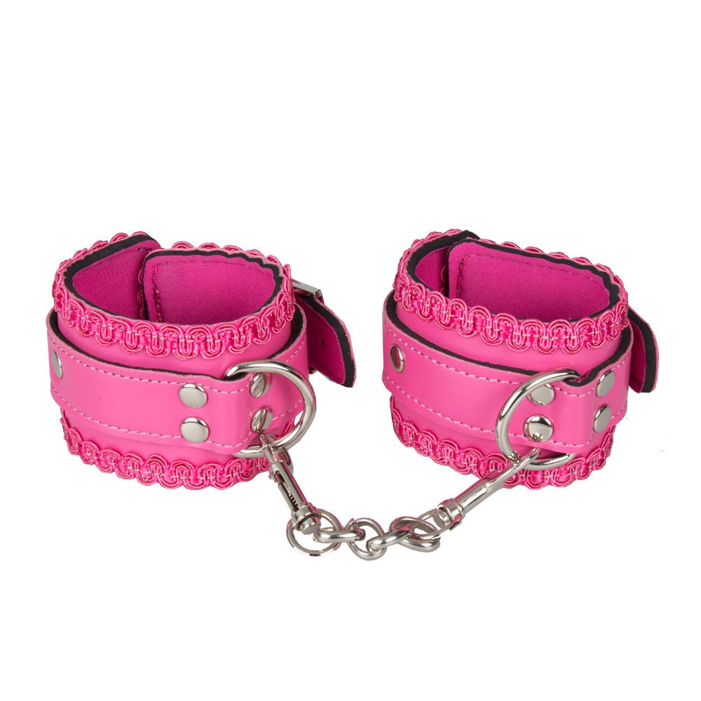 Bondara Sweet Treat Pink Faux Leather Handcuffs