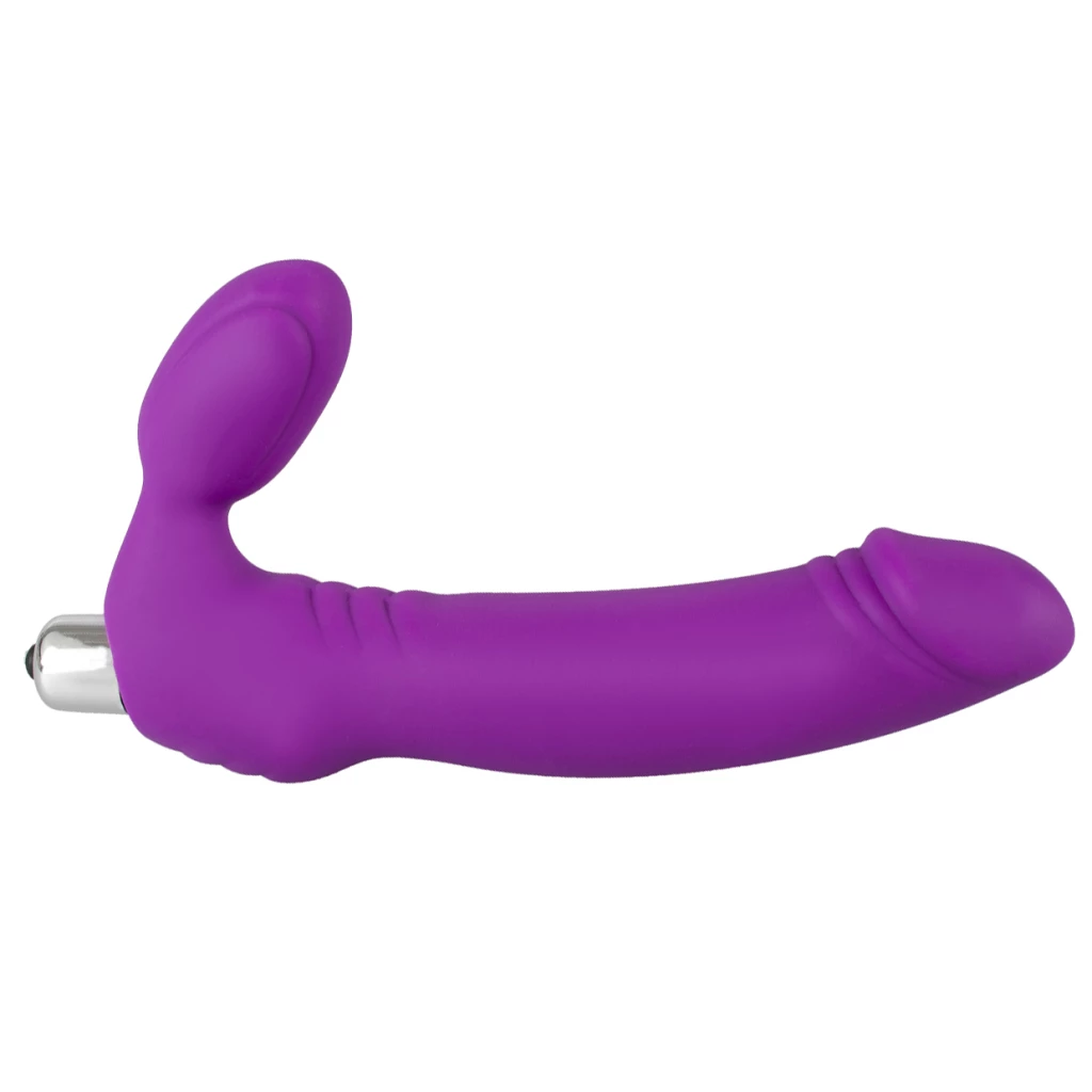 Razz 'N' Ride Purple 10-Speed Vibrating Strapless Strap-On - 7.5 Inch