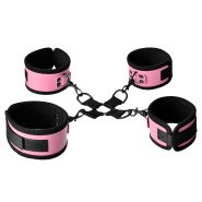Bondara Please Me Pink PVC Hogtie Restraint with Detachable Cuffs