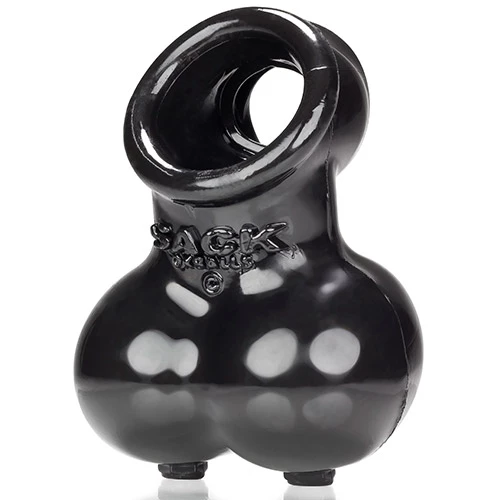 Oxballs Sacksling-2 Black Cock Ring & Ball Bag - 26mm