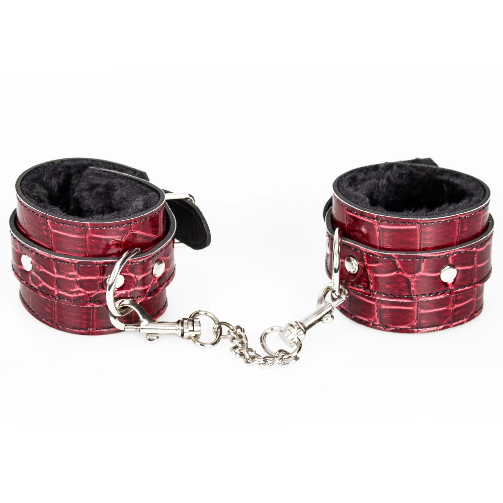 Savage Love Faux Croc Leather Handcuffs