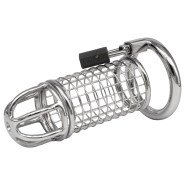 Torment Matrix Stainless Steel Padlocked Chastity Cage