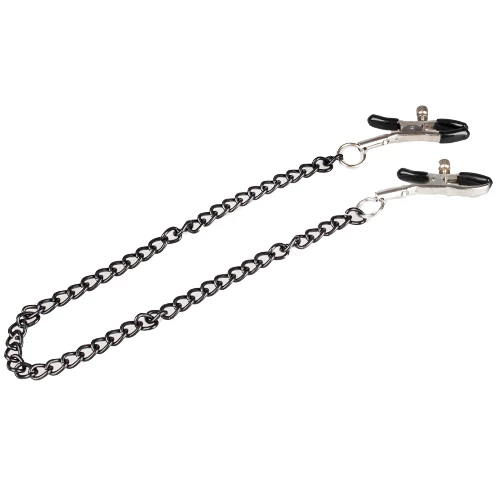 Squish Black Chain Adjustable Nipple Clamps