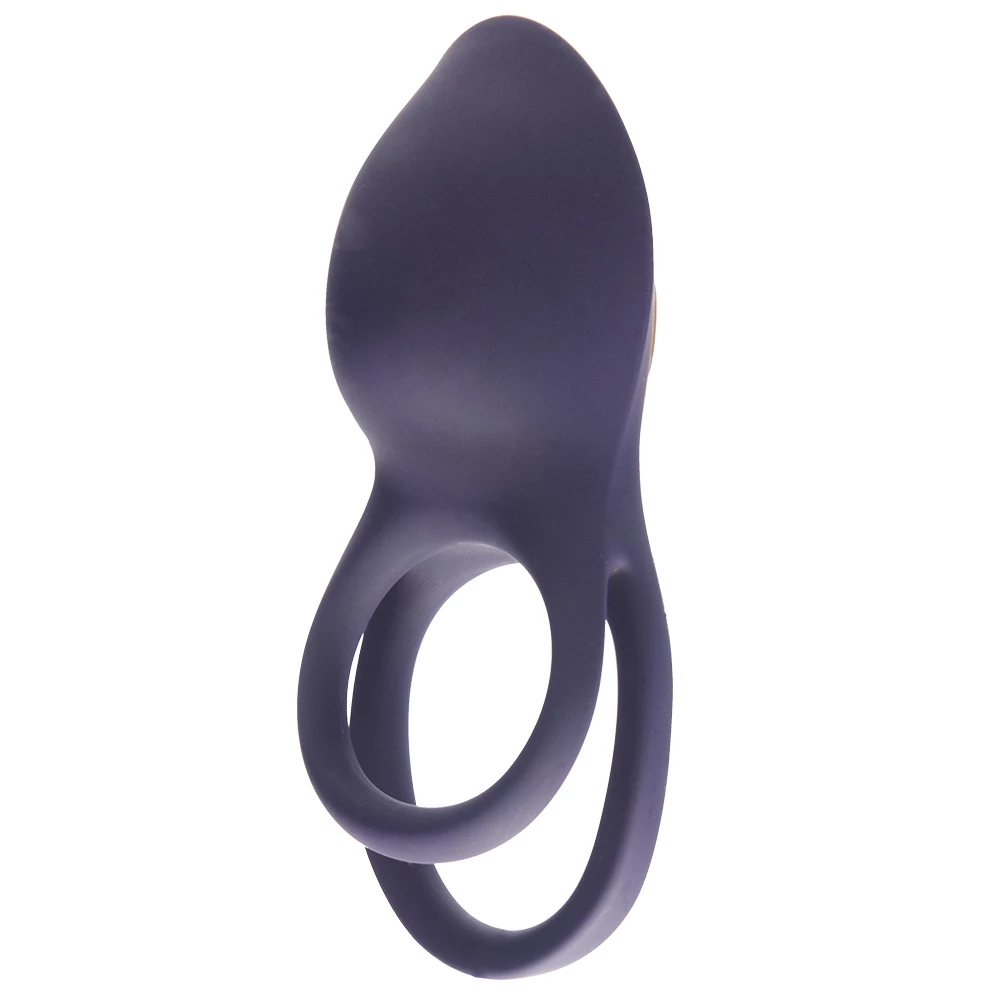 Mr-Wow Silicone Vibrating Double Cock Ring With Clit Stim