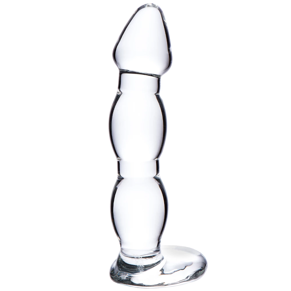 Glacier Glass Iceberg Beaded Dildo - 6.5 Inch