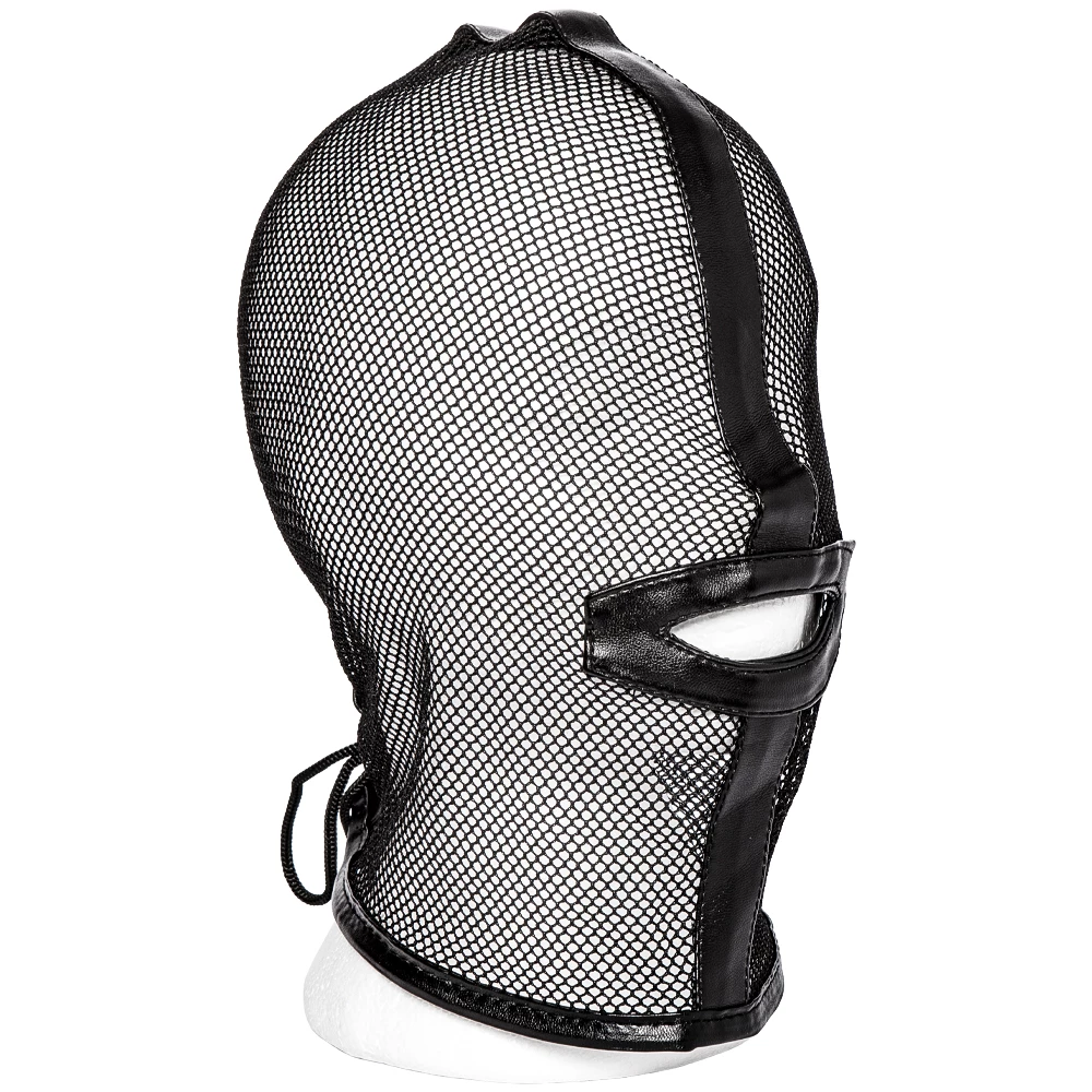 Devious Seduction Fishnet Open Mouth Bondage Hood