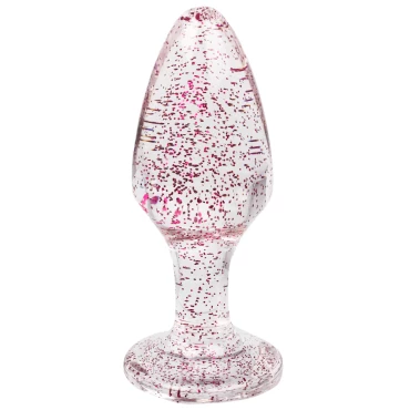 Sweet Cheeks Pink Glitter Acrylic Butt Plug - 4 Inch – Bondara