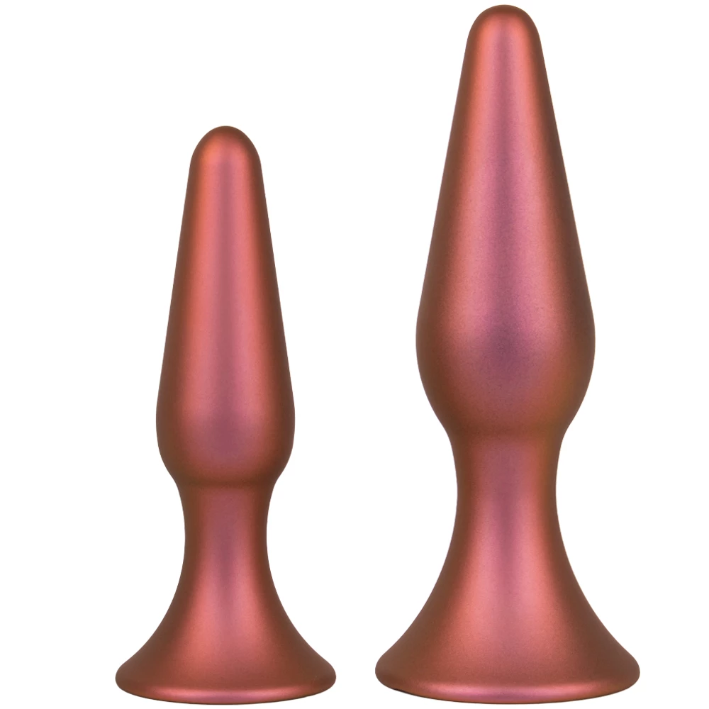 Cosmic Metallic Red Suction Butt Plug - 5 or 6 Inch