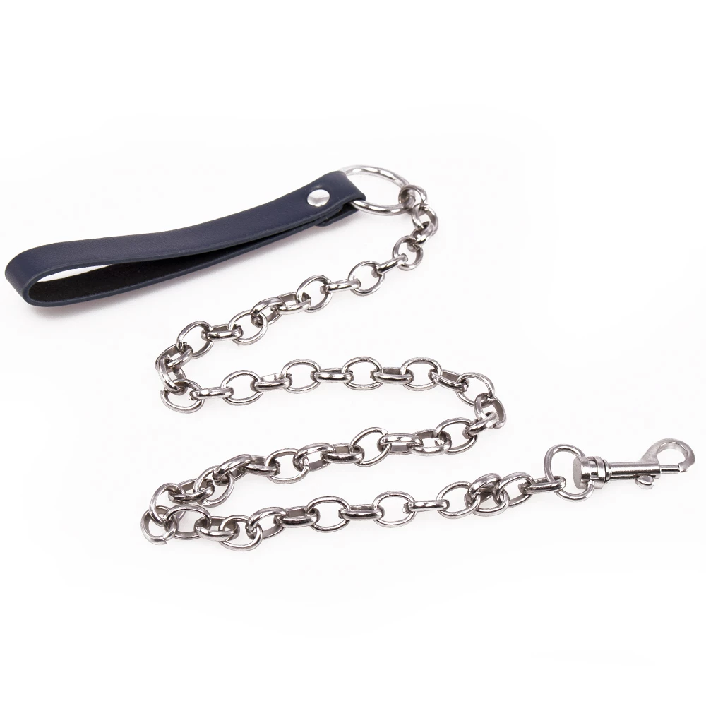 Beguile Navy Faux Leather Leading Leash