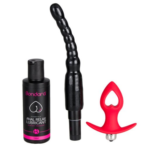 Bottoms Up Vibrating Anal Toy 3 Piece Set