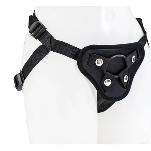 Black Satin Universal Strap-On Harness