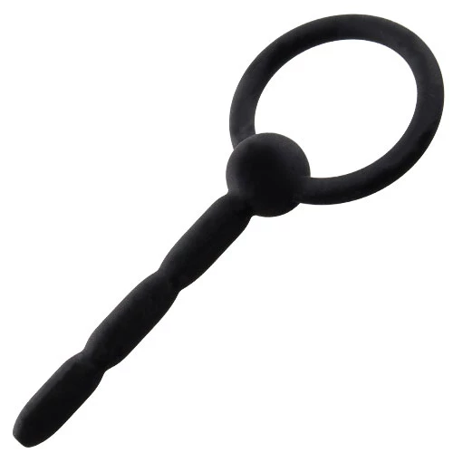 Silica-Stream Penis Plug with Through-Hole - 8cm