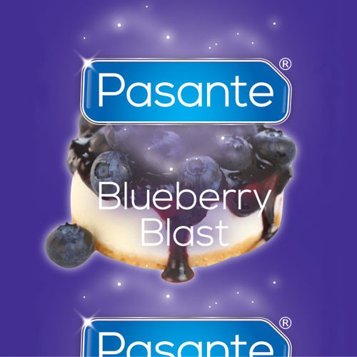 Pasante Blueberry Blast Condom - Loose