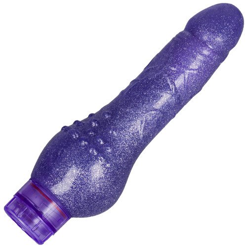 Bondara Purple Glitter Vibrating Dildo - 9 Inch