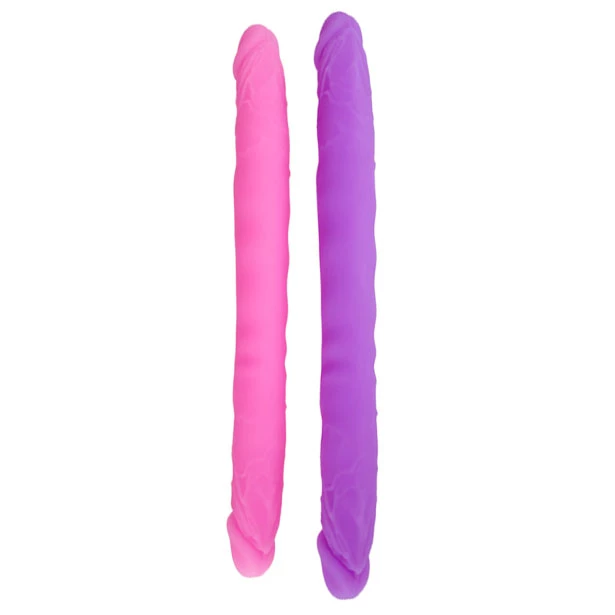 Lovers Bridge 12 Inch Silicone Double Dildo - Pink Or Purple