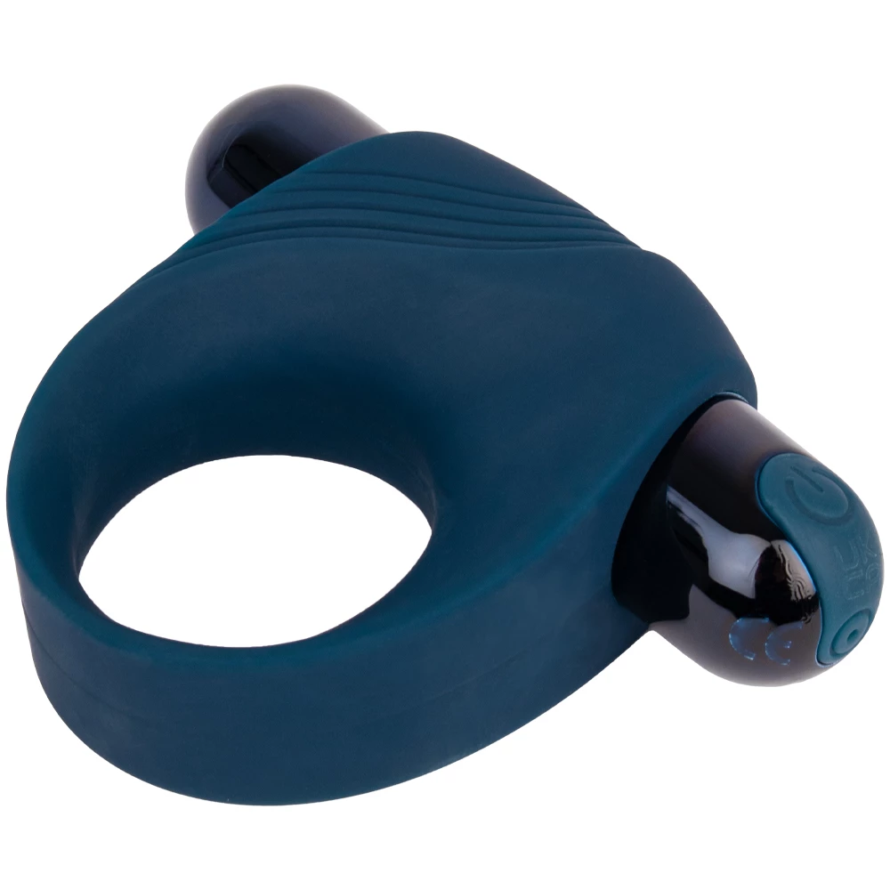 Hump & Grind Blue Silicone 10-Speed Vibrating Cock Ring
