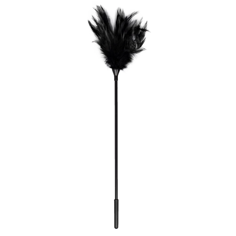 Raven Black Feather Tickler & Teaser - 17 Inch